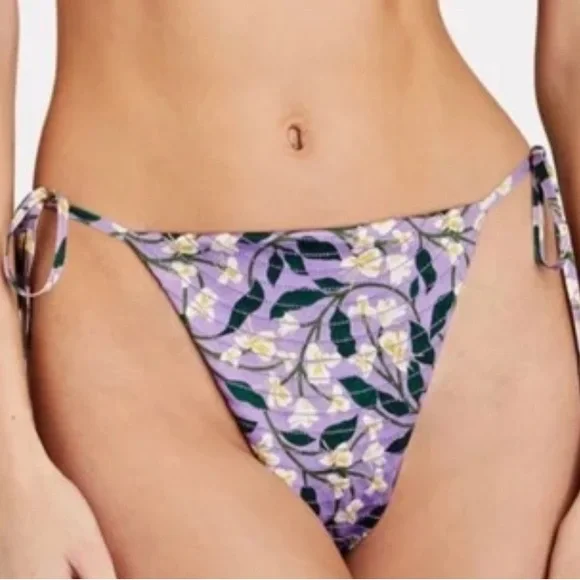 AGUA BY AGUA BENDITA IPANEMA DOS GARDENIA FLORAL BIKINI BOTTOM NWT SIZE M - Picture 3 of 10